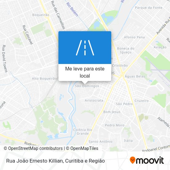 Rua João Ernesto Killian mapa
