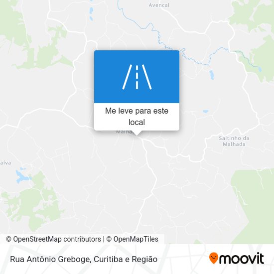 Rua Antônio Greboge mapa