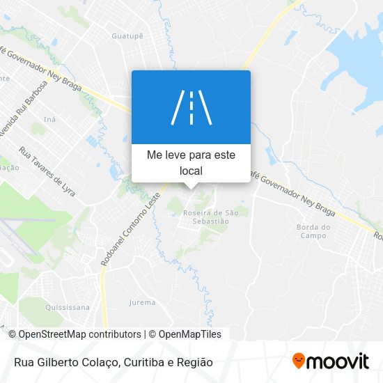 Rua Gilberto Colaço mapa