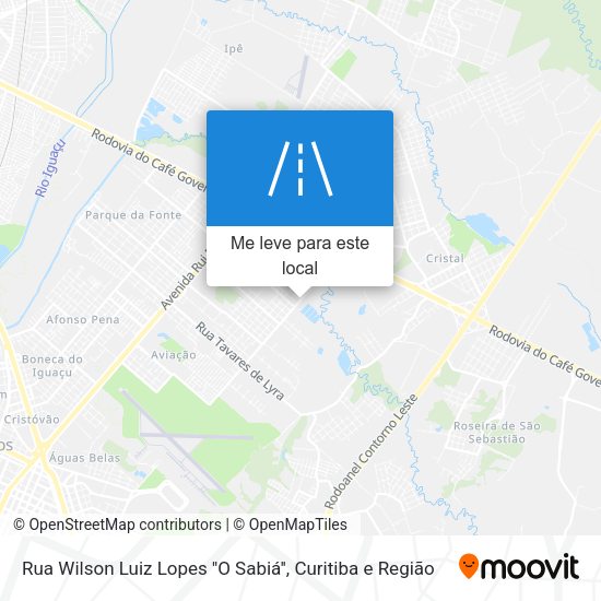 Rua Wilson Luiz Lopes ''O Sabiá'' mapa