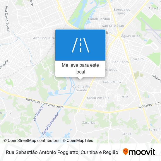 Rua Sebastião Antônio Foggiatto mapa