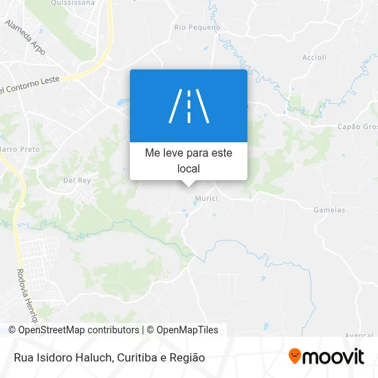 Rua Isidoro Haluch mapa