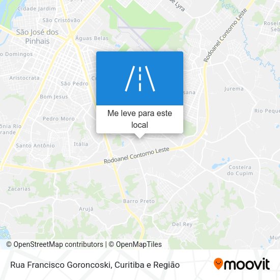 Rua Francisco Goroncoski mapa