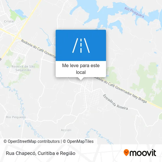 Rua Chapecó mapa