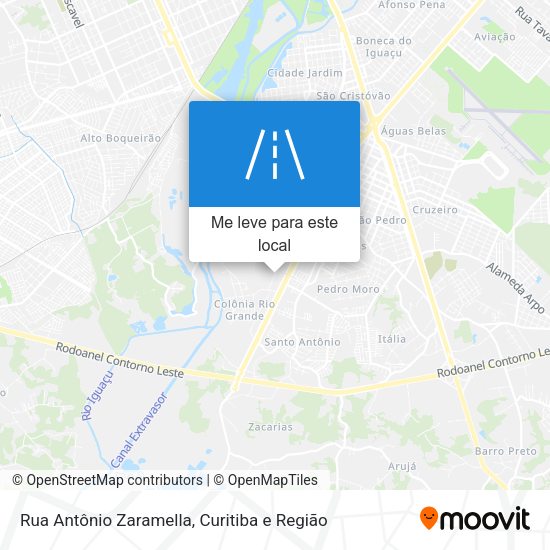 Rua Antônio Zaramella mapa