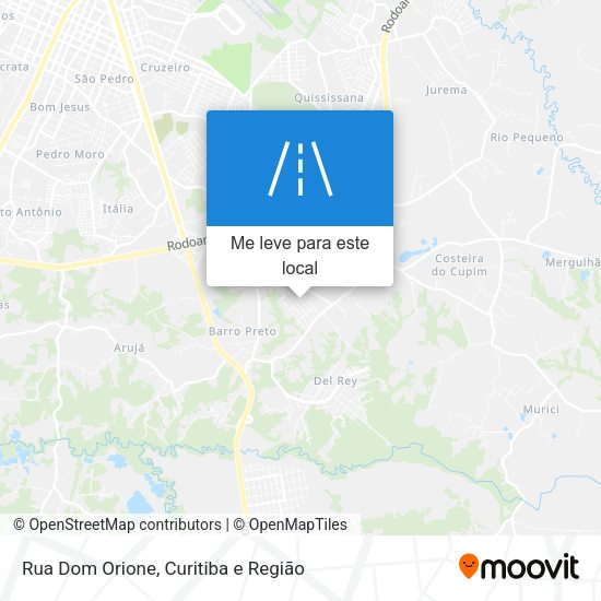 Rua Dom Orione mapa