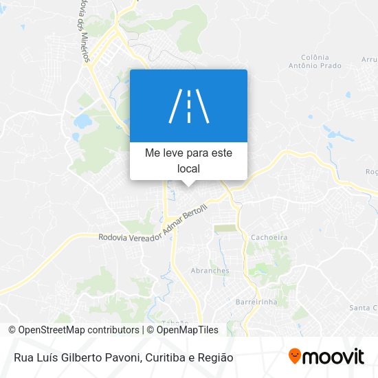 Rua Luís Gilberto Pavoni mapa
