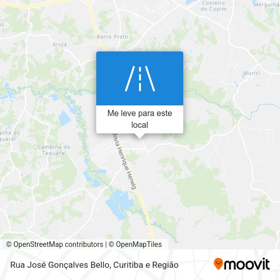 Rua José Gonçalves Bello mapa