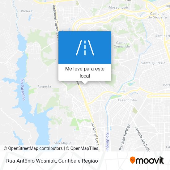 Rua Antônio Wosniak mapa