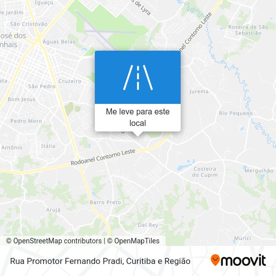 Rua Promotor Fernando Pradi mapa