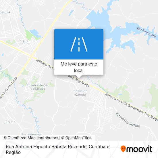 Rua Antônia Hipólito Batista Rezende mapa