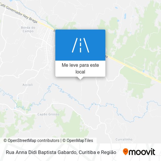 Rua Anna Didi Baptista Gabardo mapa