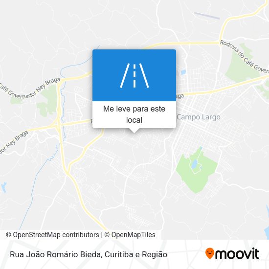 Rua João Romário Bieda mapa