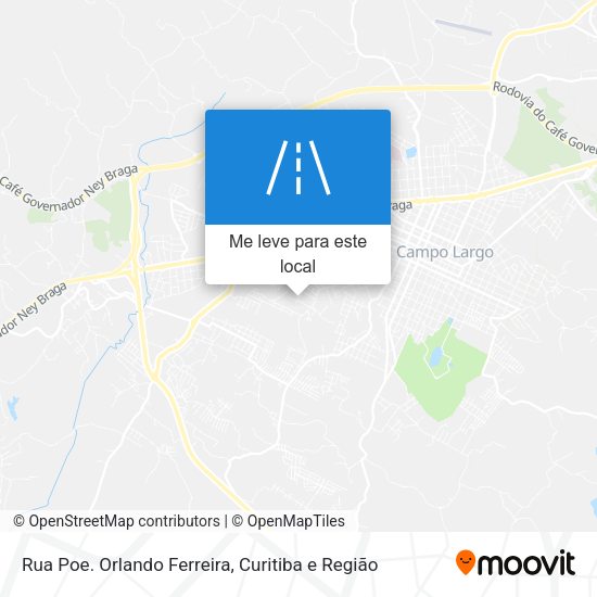 Rua Poe. Orlando Ferreira mapa