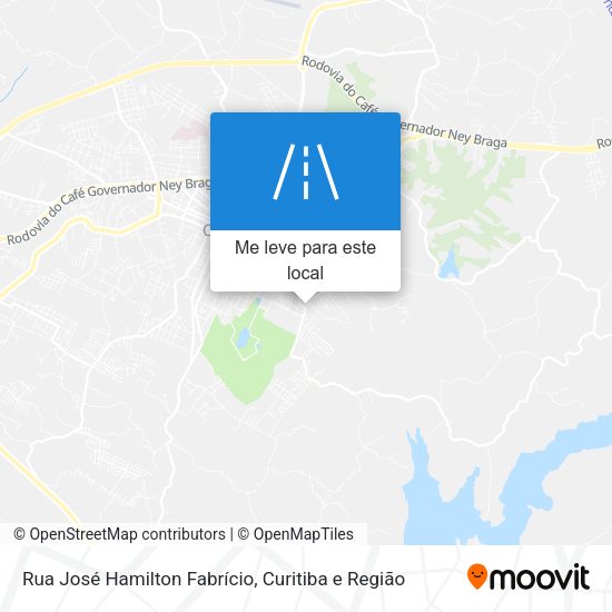 Rua José Hamilton Fabrício mapa