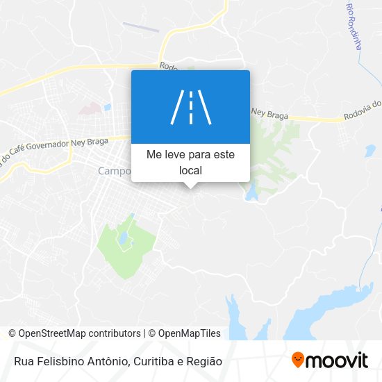 Rua Felisbino Antônio mapa