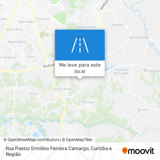 Rua Pastor Ermilino Ferreira Camargo mapa