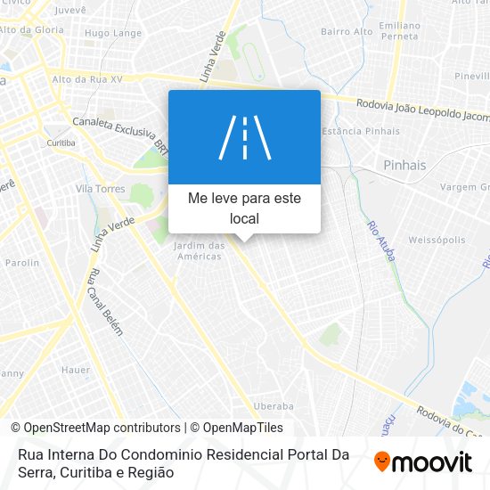 Rua Interna Do Condominio Residencial Portal Da Serra mapa