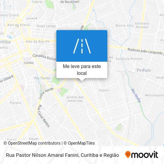 Rua Pastor Nilson Amaral Fanini mapa