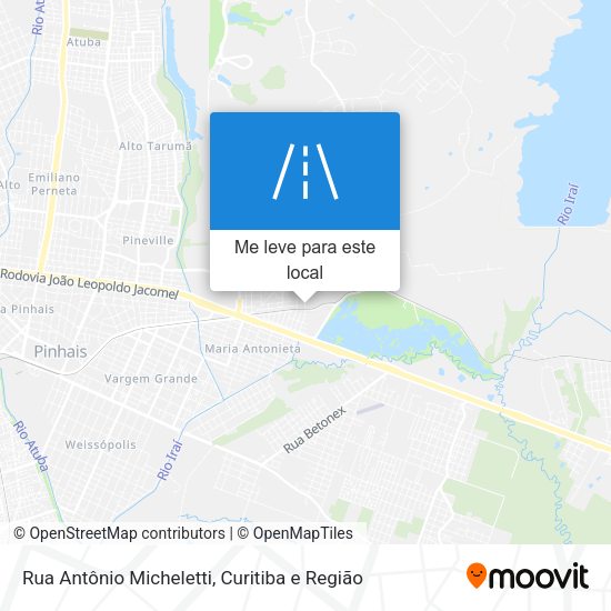 Rua Antônio Micheletti mapa