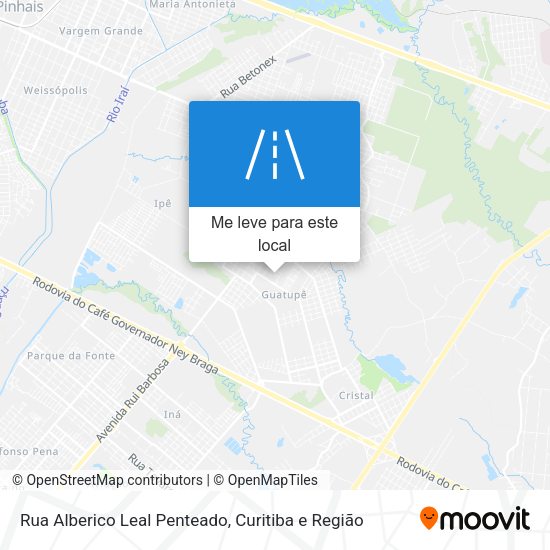 Rua Alberico Leal Penteado mapa