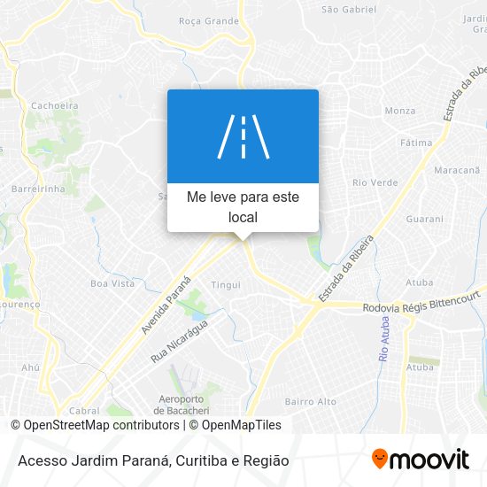 Acesso Jardim Paraná mapa