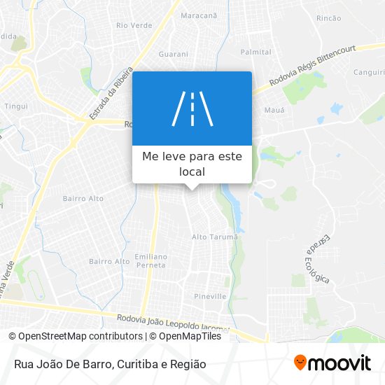 Rua João De Barro mapa