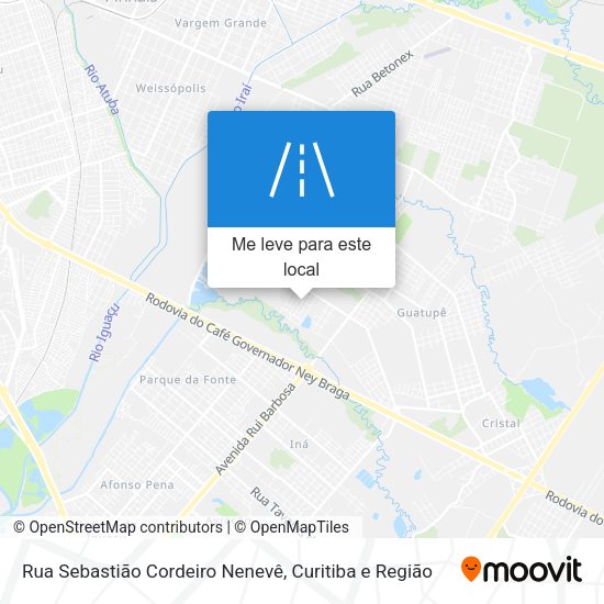 Rua Sebastião Cordeiro Nenevê mapa