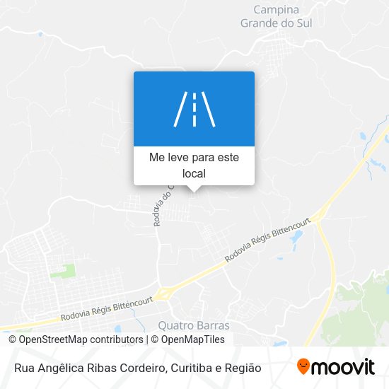 Rua Angêlica Ribas Cordeiro mapa
