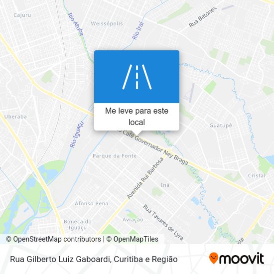 Rua Gilberto Luiz Gaboardi mapa