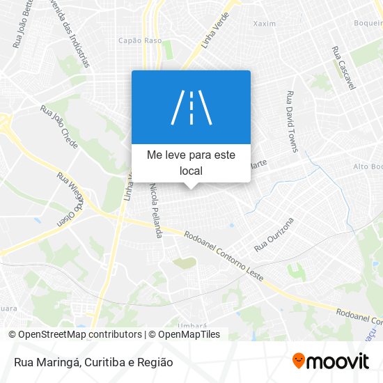 Rua Maringá mapa