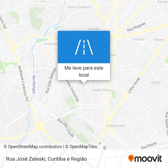 Rua José Zaleski mapa
