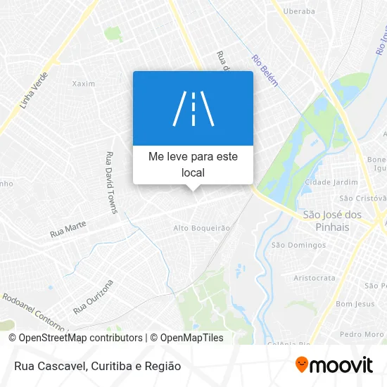Rua Cascavel mapa