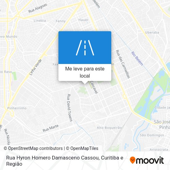 Rua Hyron Homero Damasceno Cassou mapa