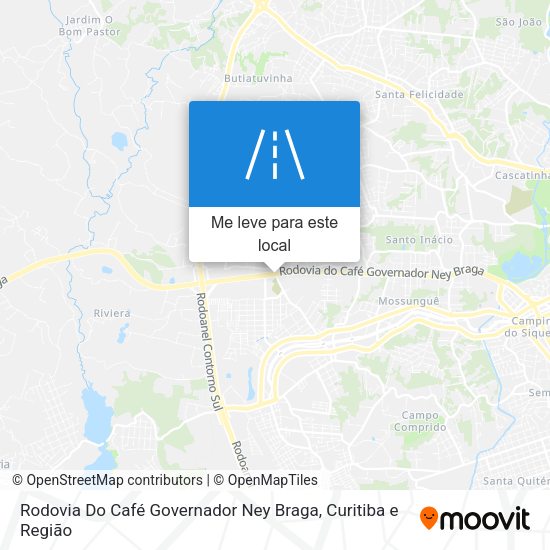 Rodovia Do Café Governador Ney Braga mapa