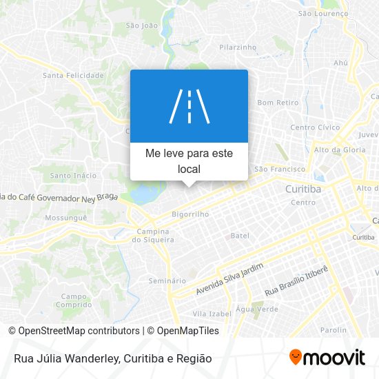 Rua Júlia Wanderley mapa