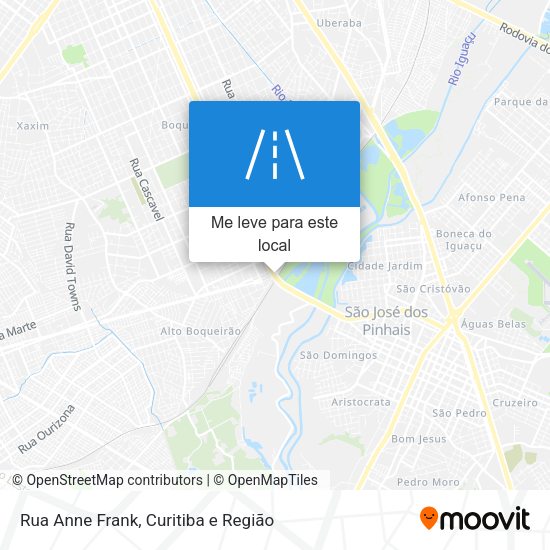 Rua Anne Frank mapa