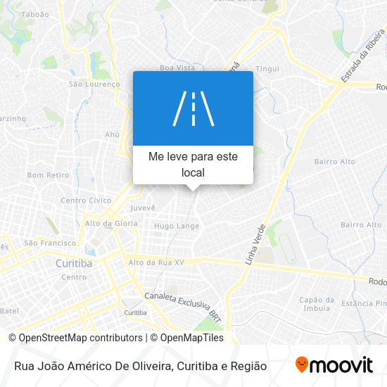 Rua João Américo De Oliveira mapa