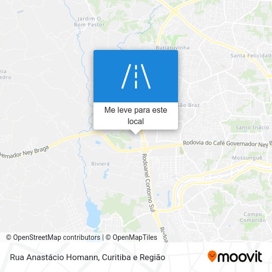 Rua Anastácio Homann mapa