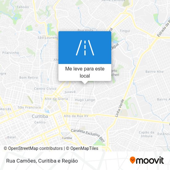 Rua Camões mapa