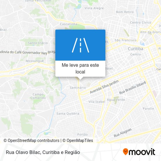Rua Olavo Bilac mapa