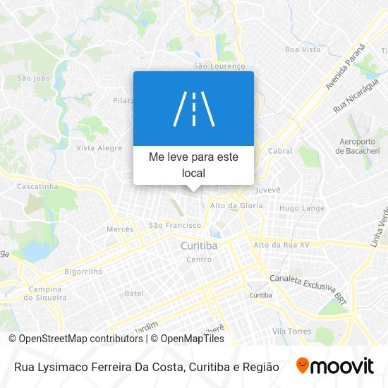 Rua Lysimaco Ferreira Da Costa mapa