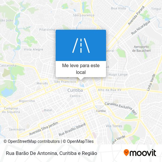 Rua Barão De Antonina mapa