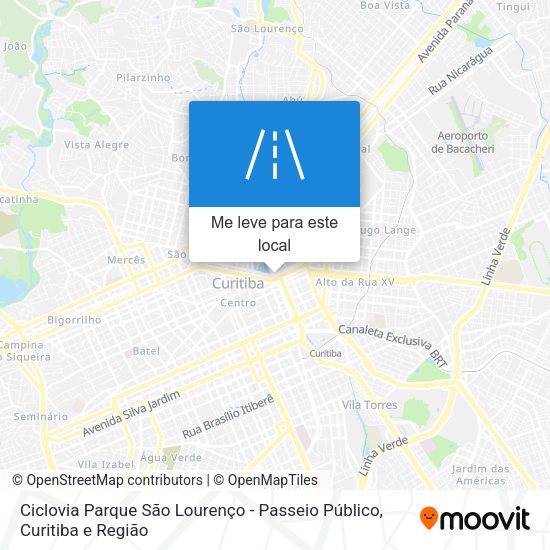 Ciclovia Parque São Lourenço - Passeio Público mapa