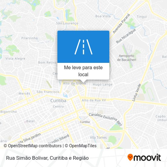 Rua Simão Bolivar mapa