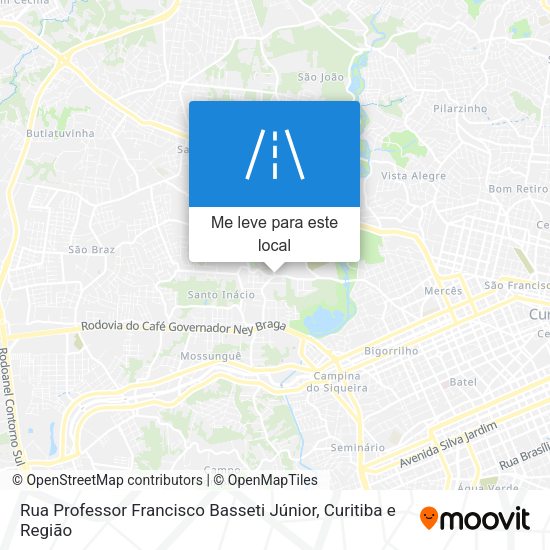 Rua Professor Francisco Basseti Júnior mapa