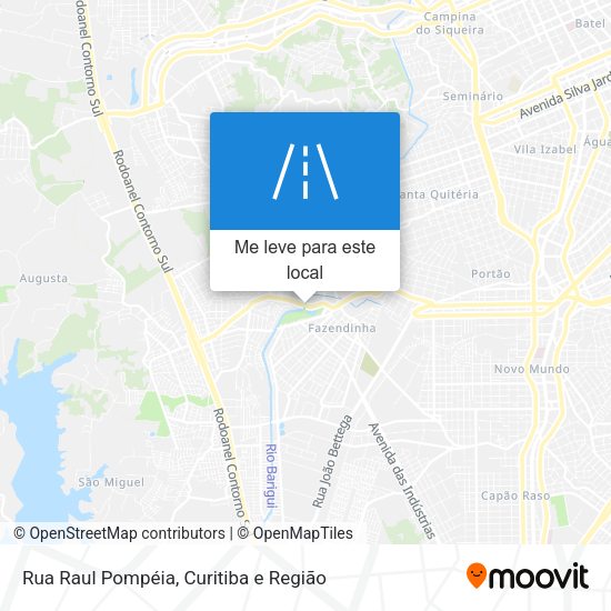 Rua Raul Pompéia mapa