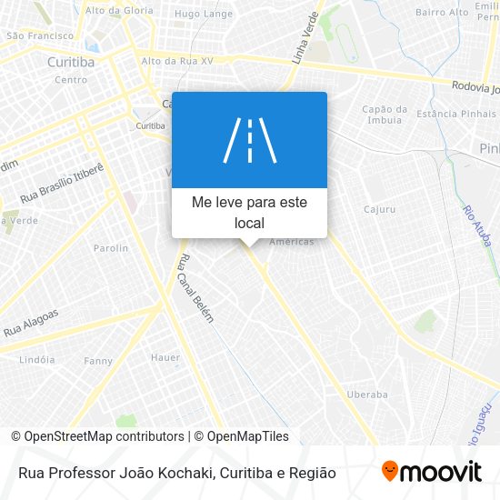 Rua Professor João Kochaki mapa