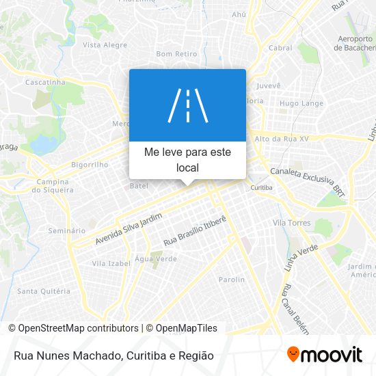 Rua Nunes Machado mapa
