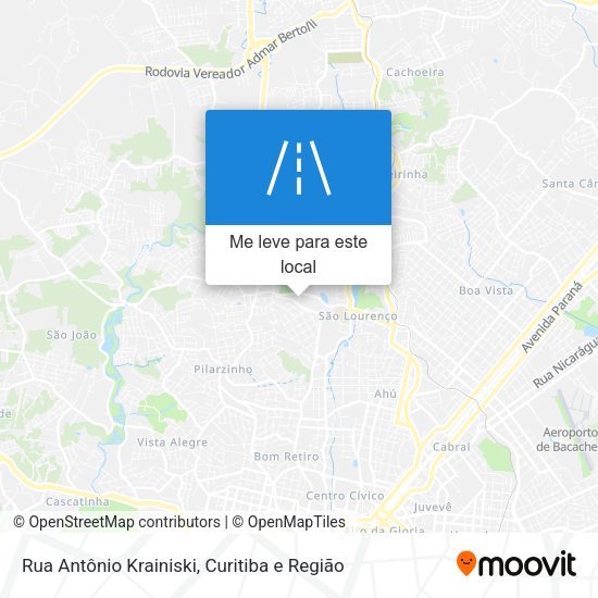 Rua Antônio Krainiski mapa